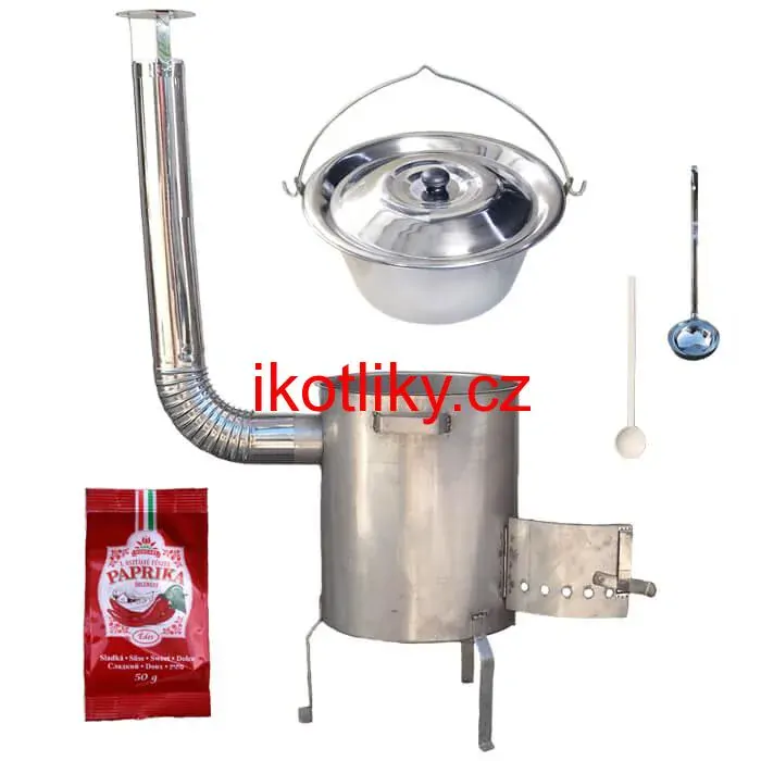 Nerezový kotlík 20 L (1,2 mm) INOX + nerezová kotlina (1,5 mm) 42 cm STRONG EXCLUSIVE