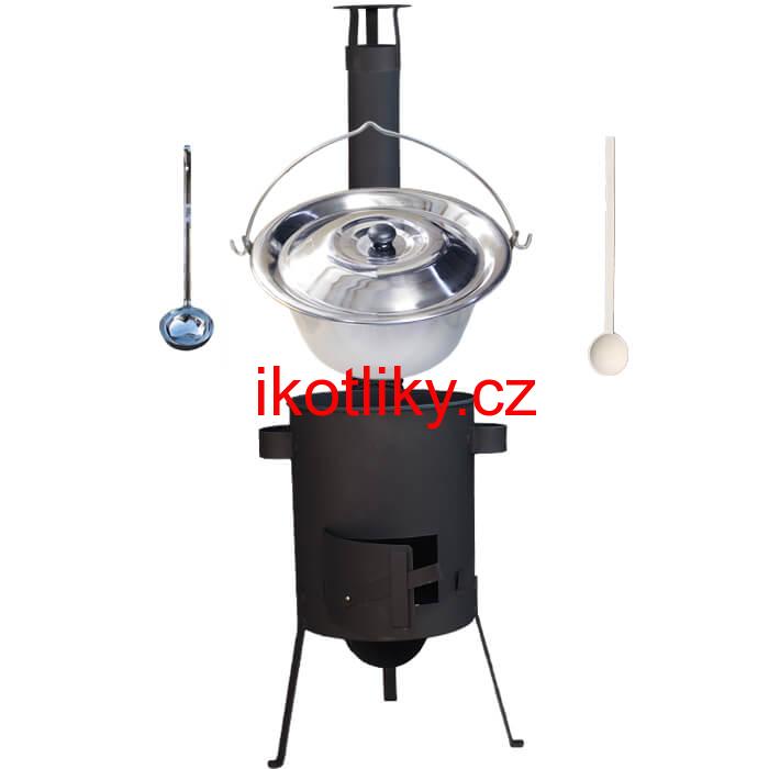 Nerezový kotlík 15 L (1,2 mm) INOX + žáruvzdorná kotlina 36 PLUS 600 4 MM