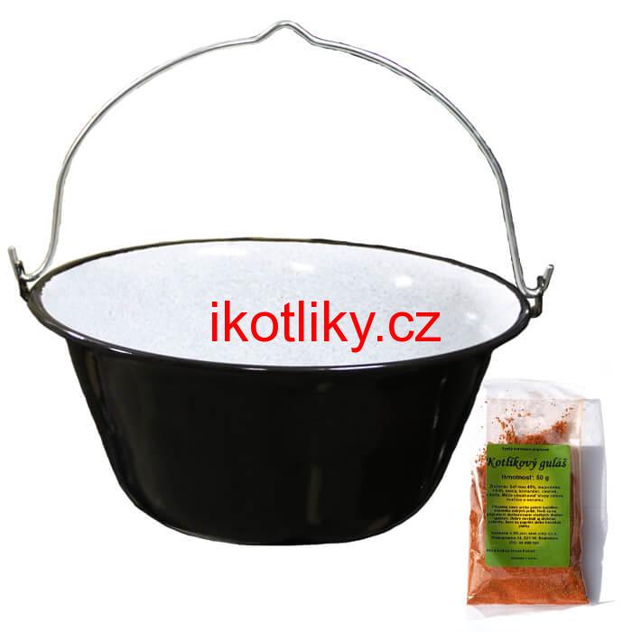 Smaltovaný kotlík 30 L + koření na kotlíkový guláš 50 g