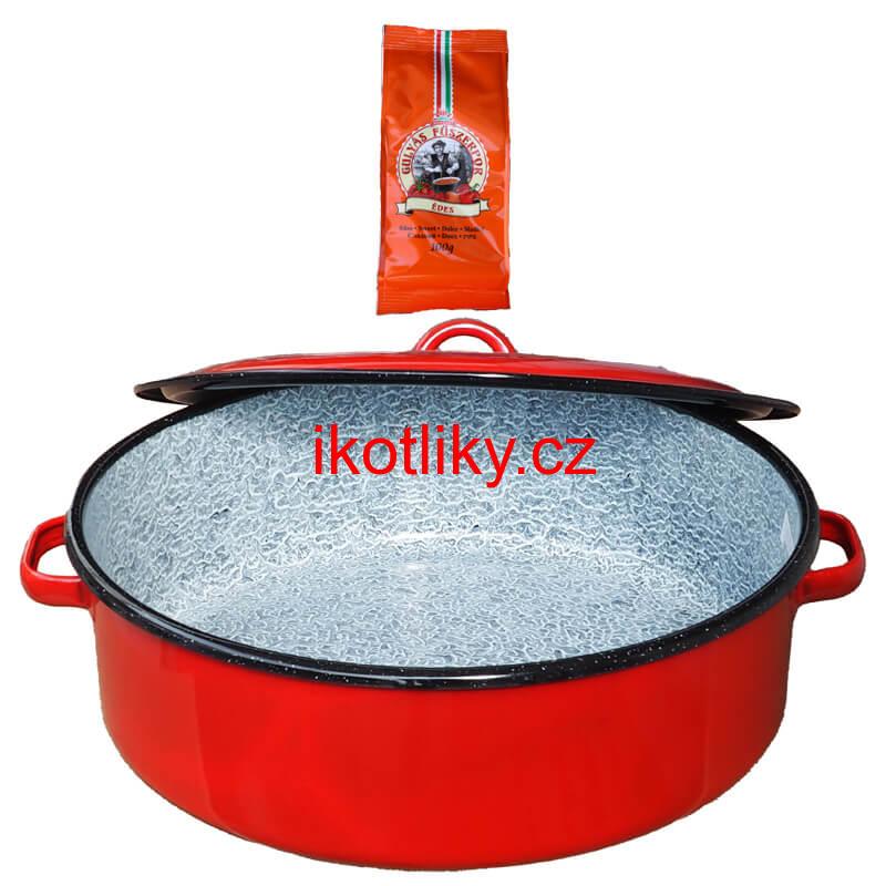 Smaltovaný kastrol s poklicí 14 L CLASSIC + paprikový pepř na guláš