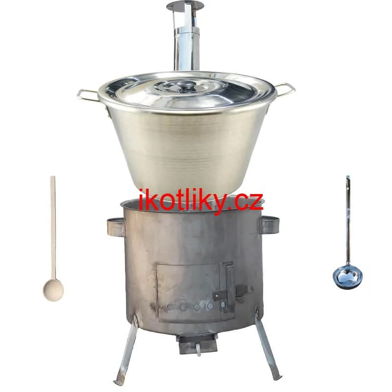 Nerezový kotel 40 L (1,2 mm) INOX + nerezová kotlina 45 cm (1,5 mm) STRONG CLASSIC
