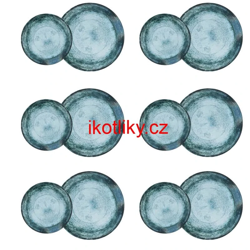 Souprava keramických talířů 18 ks BLUE