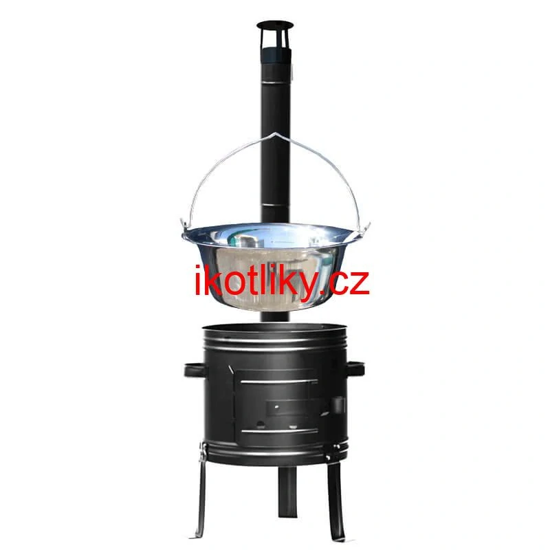 Nerezový kotlík 22 L + kovová kotlina 42 (KOV) + ​​demontovatelné nožičky