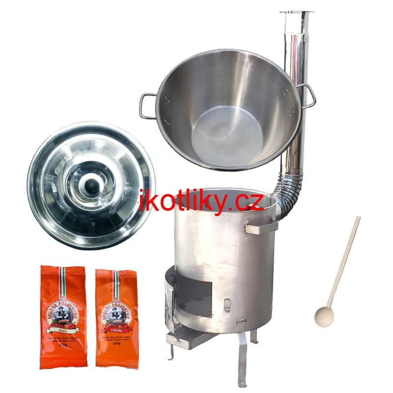 Nerezový kotel 40 L + nerezová kotlina 45 cm 1,5 mm STRONG EXCLUSIVE + paprikové koření na guláš