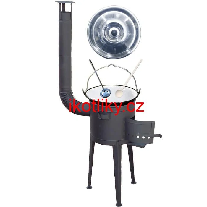 Smaltovaný kotlík 30 L (1,2 mm) + vysoká kotlina 47 cm (2 mm) HODO PLUS 600