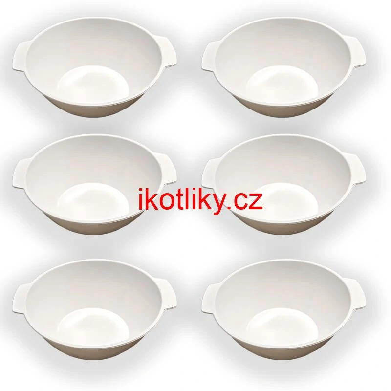 Sada 6 ks: Plastová miska na fajnový kotlíkový guláš a polévky – 500 ml