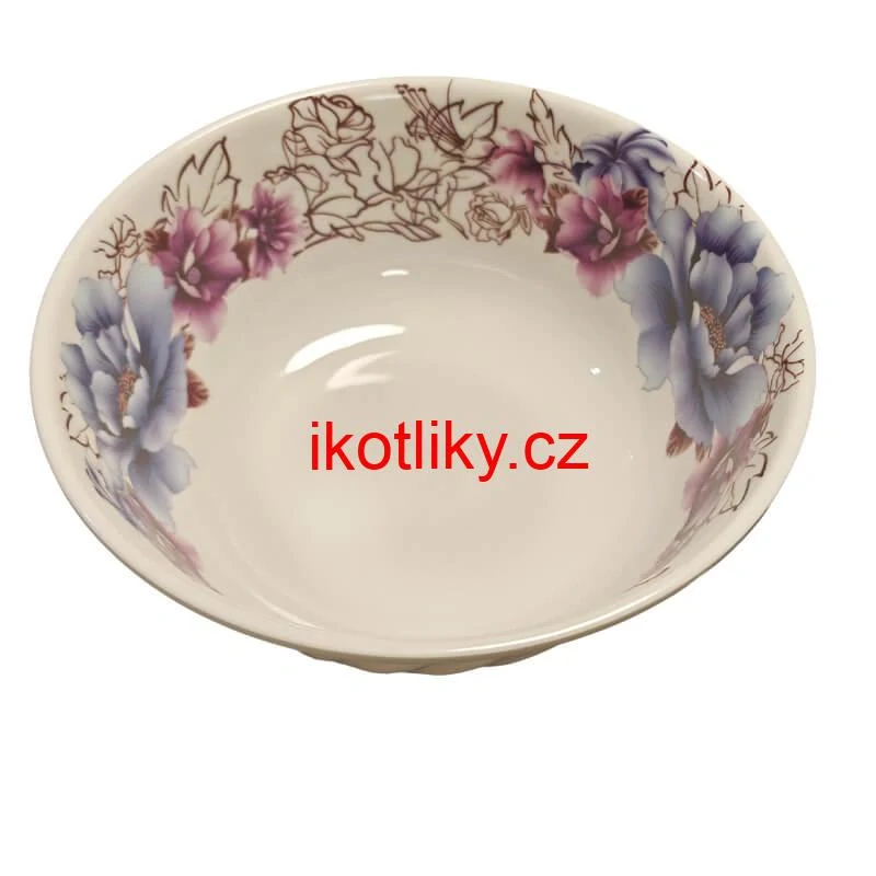 Plastová miska s květinovým vzorem (750 ml) – na pořádný guláš i zelňačku