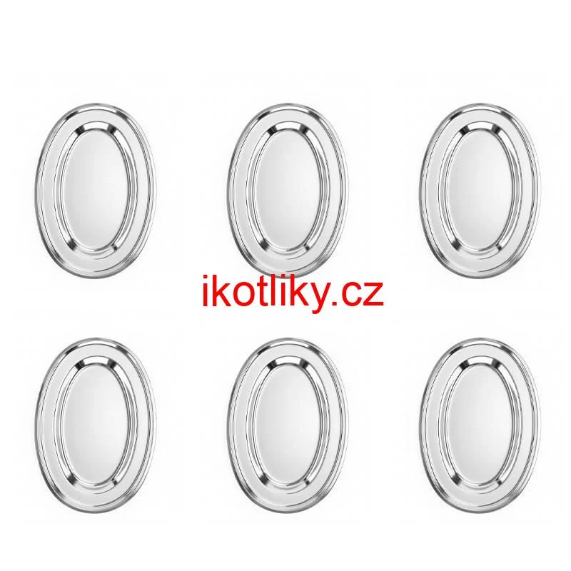 Nerezové podnosy pro catering - set 6 ks (40,5cm) - Servíruj s jistotou a stylem