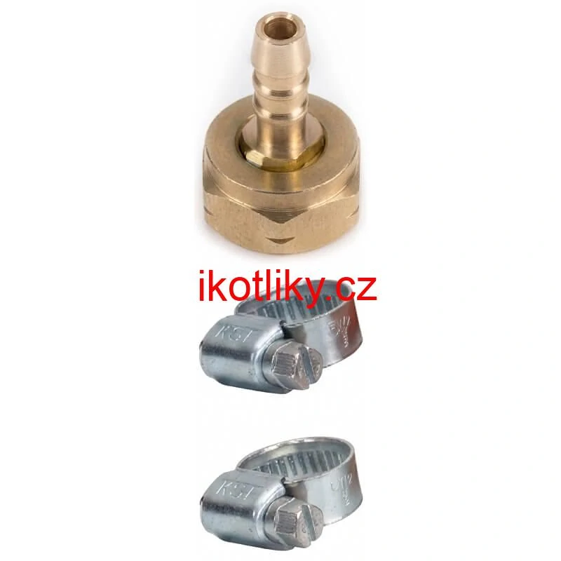 Plynová hadice 2,5 m + 2 spony + levá matice (20 bar)