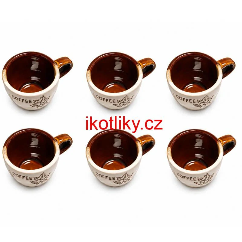 Sada keramických hrnků na kávu 100 ml 6 ks