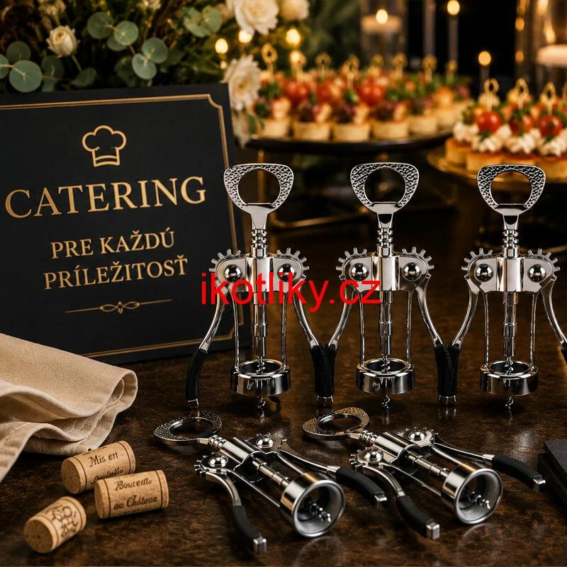 Sada 5 otvíráků na víno – vývrtky pro catering a oslavy