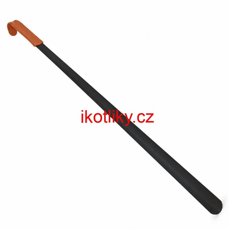 Kovová lžíce na boty 80 cm s rukojetí ze syntetické kůže