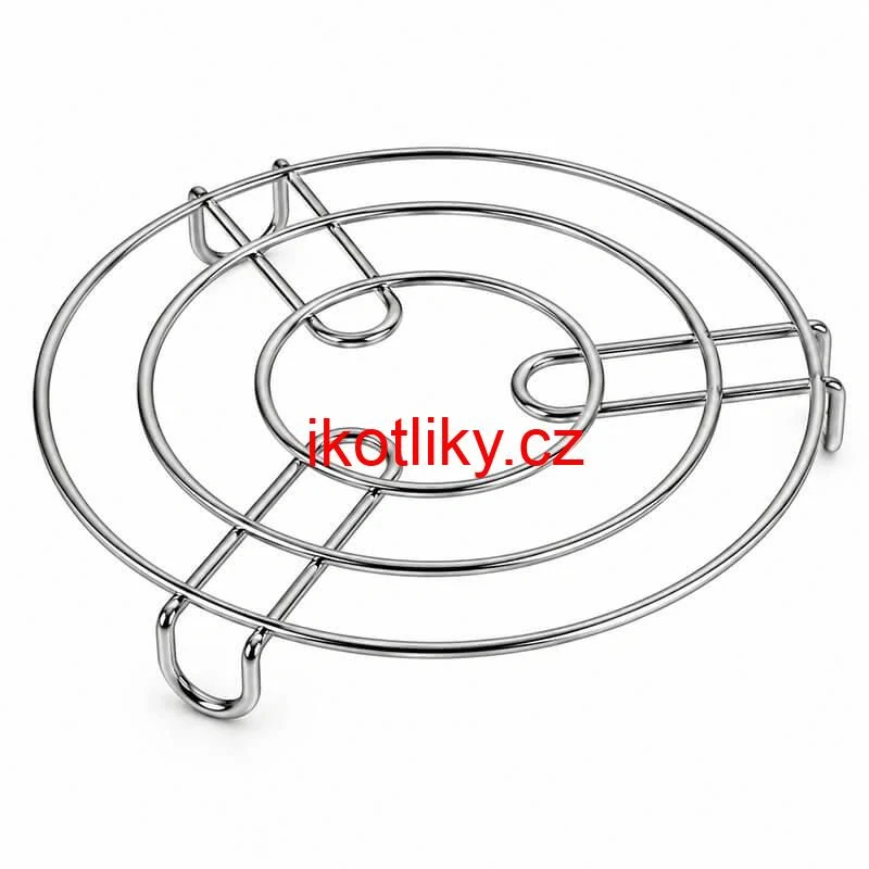 Kulatá nerezová podložka pod hrnec s průměrem 20 cm a výškou 2 cm