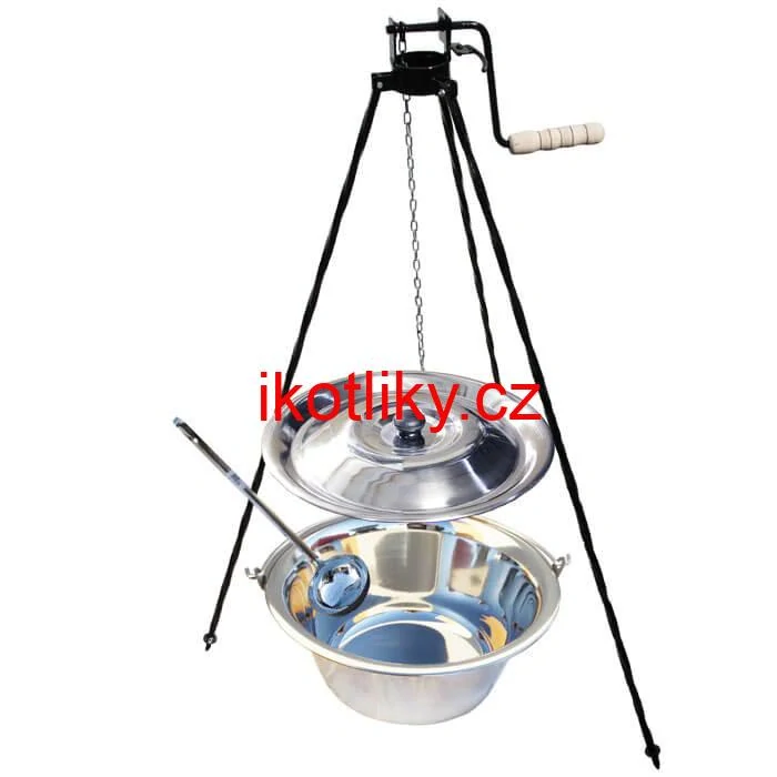 Nerezový kotlík 8 L + stojan s kladkou VAR