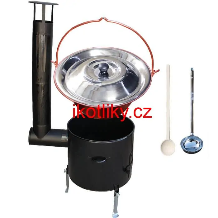 Měděný 30 L + smaltovaná kotlina 45 cm EXCLUSIVE