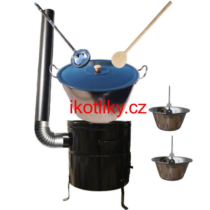 Zabijačková nerezová souprava 70L MAX + 2 servírovací kotlíky
