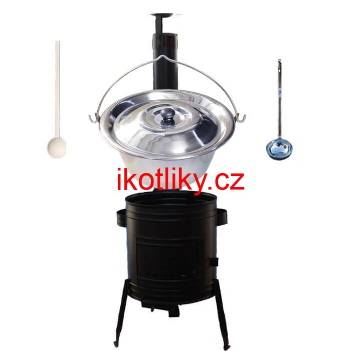 Nerezový kotlík 22 L (0,8 mm) + kovová kotlina 42 CLASSIC (KOV)