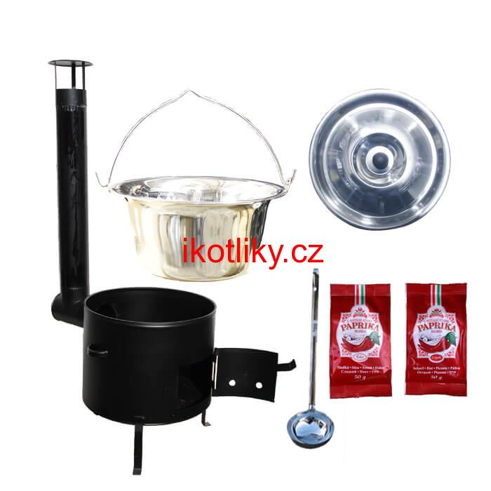 Kotlíkový gulášový set 36 CLASSIC + 15 L nerezový kotlík (1,2 mm)
