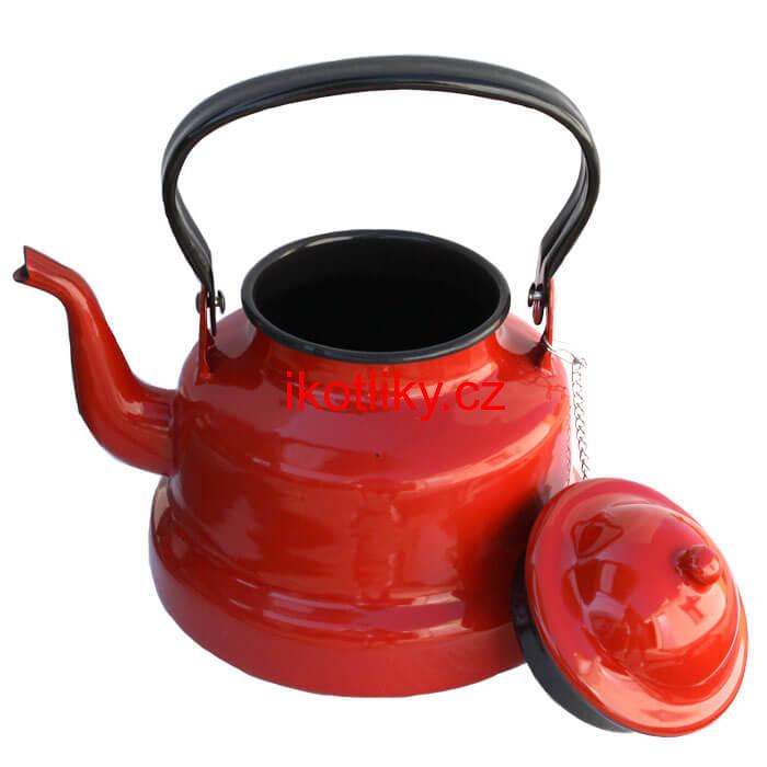 Smaltovaný čajník 1,5 L RED