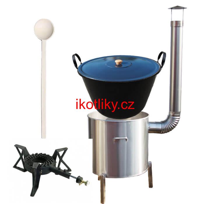 Zabijačkova nerezová souprava 80 L + hořák