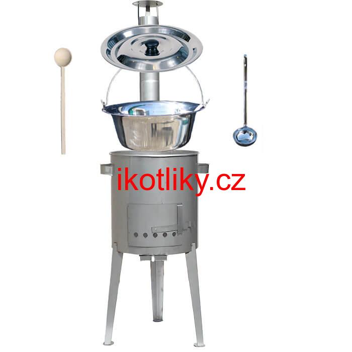 Nerezový kotlík 15 L (1,2 mm) + nerezová kotlina 36 cm LUXUS