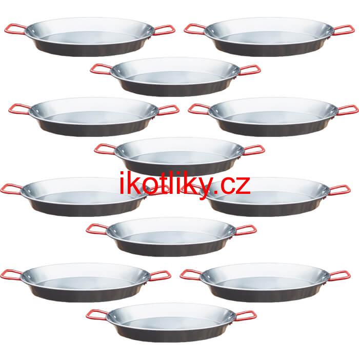 Paella Tapas catering 20 cm - 12 ks ocelových pánví