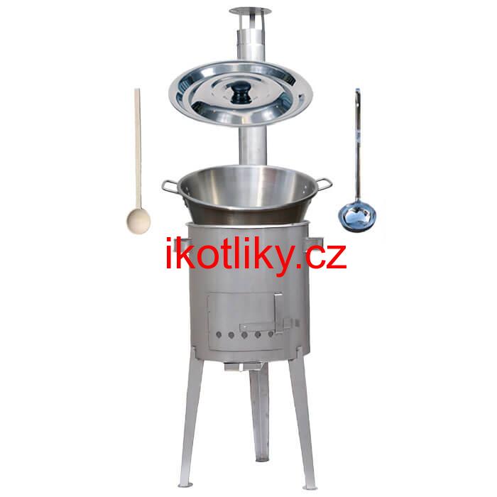 Nerezový kotel 40 L (1,2 mm) + nerezová kotlina 45 cm LUXUS