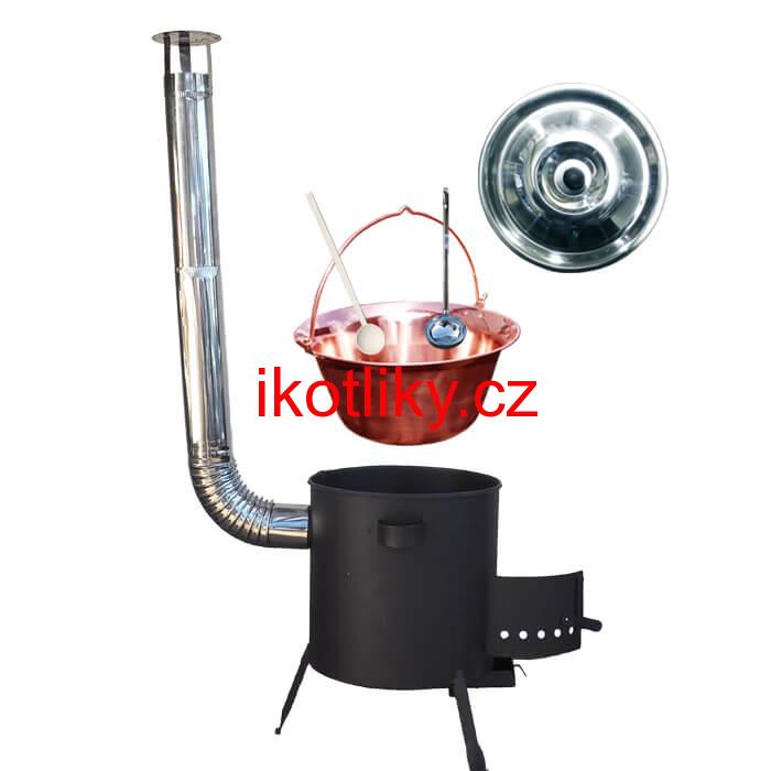 Měděný kotlík 20 L (1,2 mm) + žáruvzdorná kotlina (1 mm) 42 PLUS 600