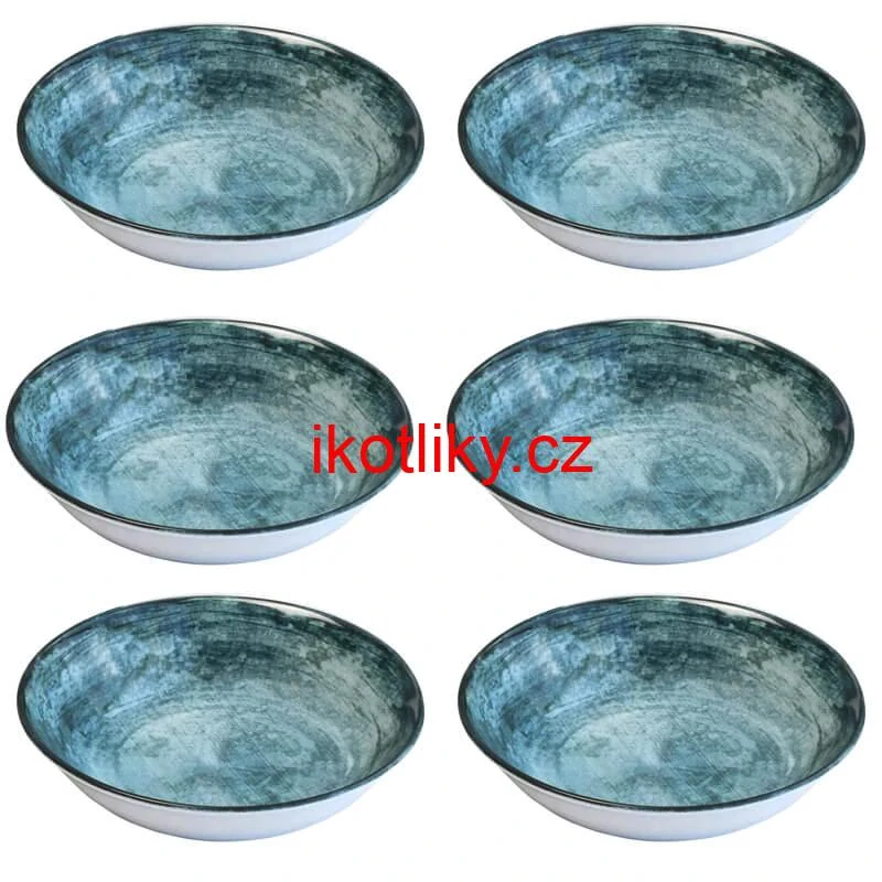 Souprava keramických talířů 18 ks BLUE