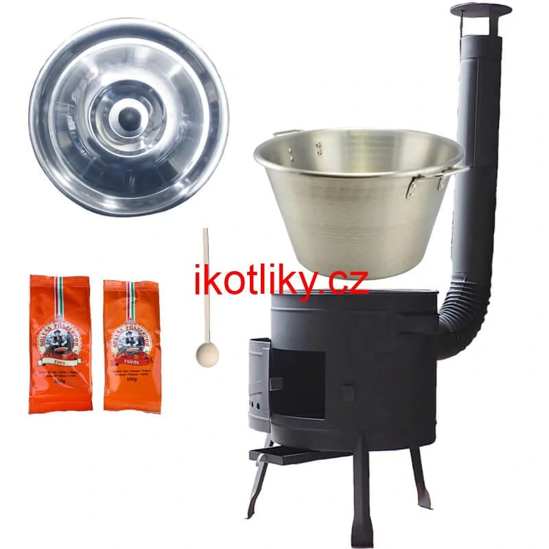 Nerezový kotel 40 L + nízká kotlina 45 PLUS 600 + paprikové koření na guláš