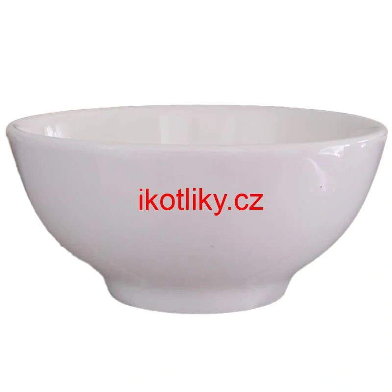 Keramické misky na servírování guláše 15 cm 12 ks bílé