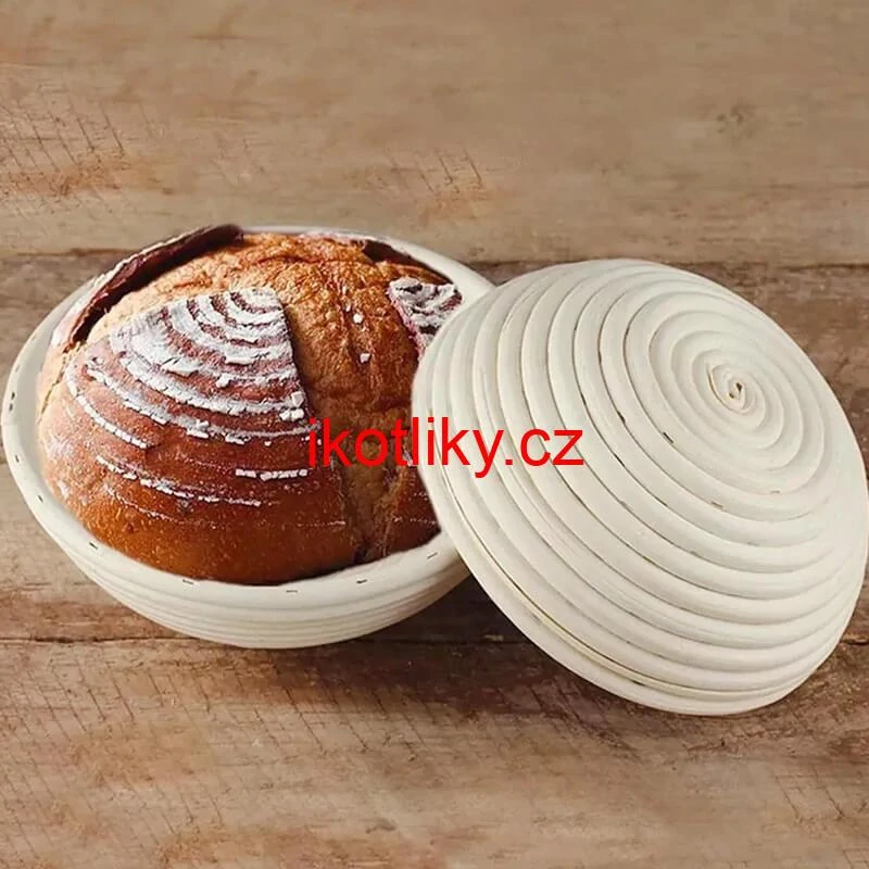 Ratanová miska na kynutí chleba – kulatá