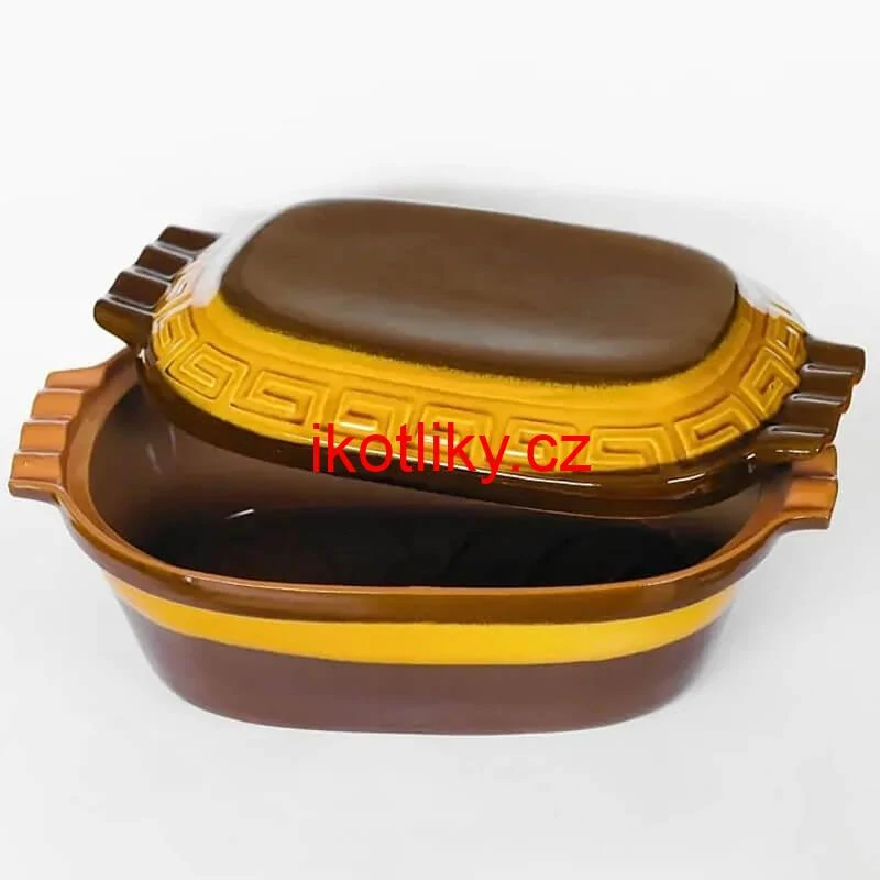 Římská mísa / pekáč z glazované terakotové hlíny 6 l