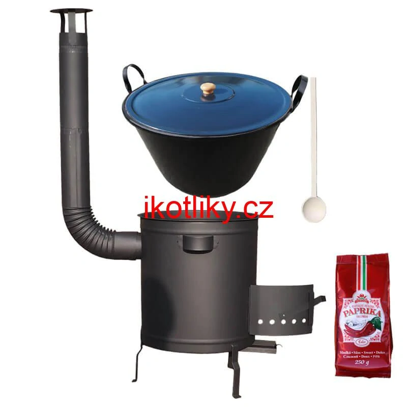 Smaltovaný kotel 70 L + silná kovová kotlina 53 cm (2 mm) STRONG PLUS 600 + sladká paprika 250 g