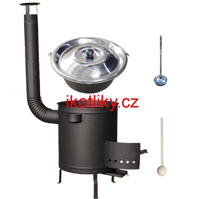 Nerezový kotlík 15 L (1,5 mm) + hrubostěnná (1,5 mm) a žáruvzdorná kotlina 36 PLUS 600