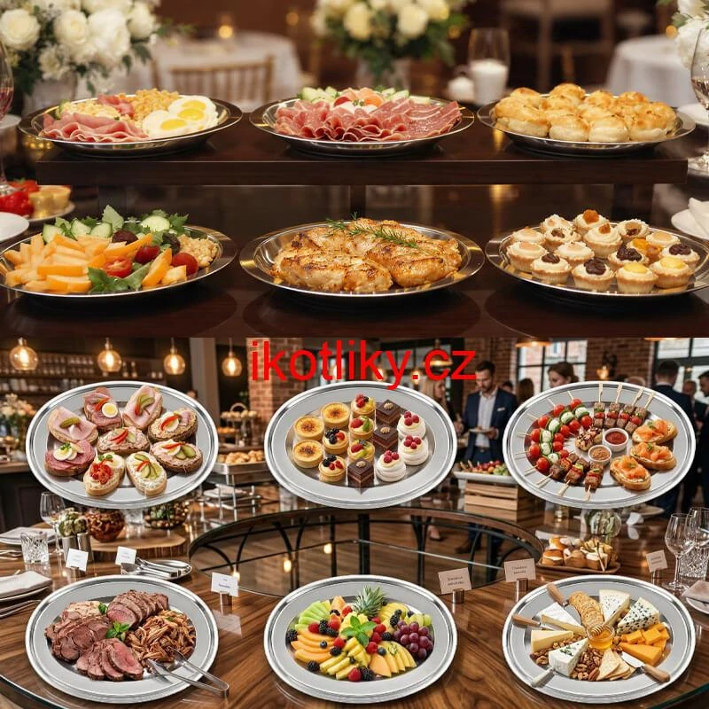 Nerezové podnosy pro catering - set 6 ks (30,5cm) - Servíruj s jistotou a stylem