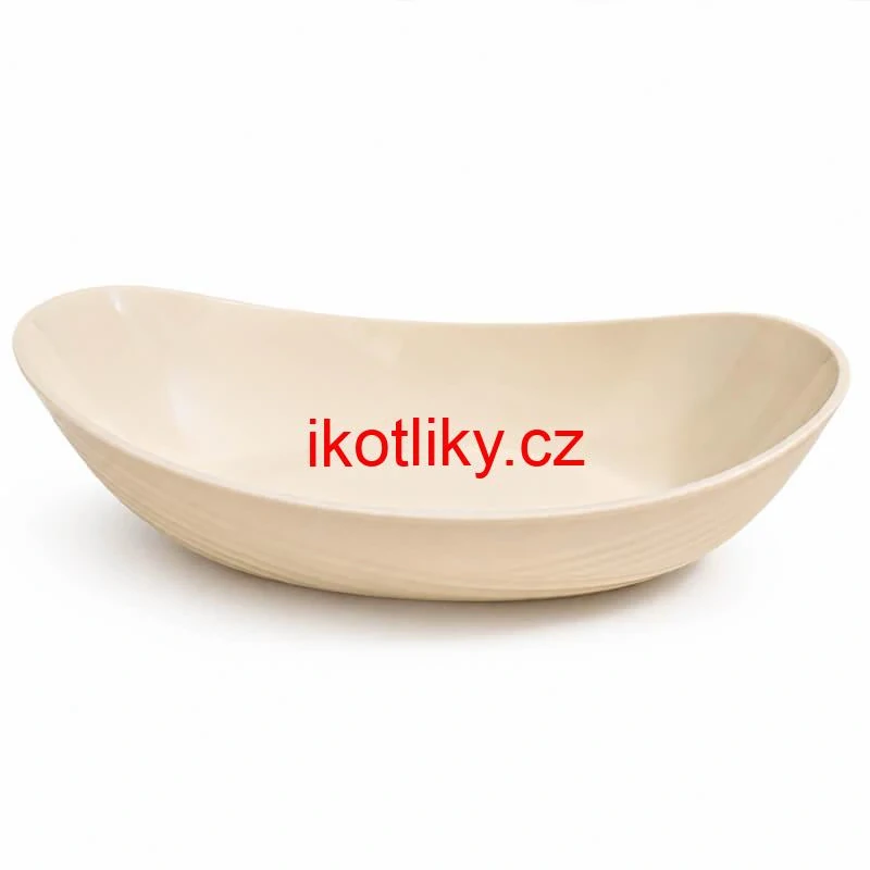 Plastová servírovací miska loďka 28,5 cm – smetanová