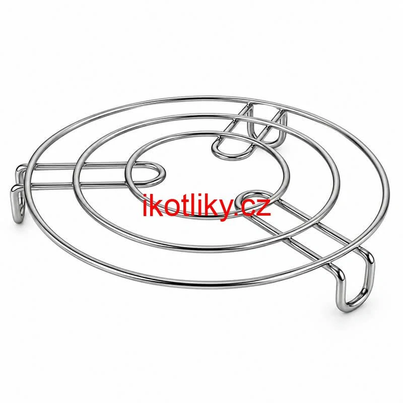 Kulatá nerezová podložka pod hrnec s průměrem 20 cm a výškou 2 cm