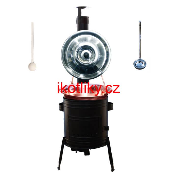 Měděný kotlík 10 L (0,8 mm) + kovová kotlina 31 PARTY (KOV)