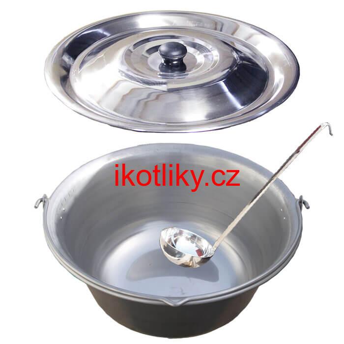 Nerezový kotlík 20 L (1,5 mm) + nerezová poklice