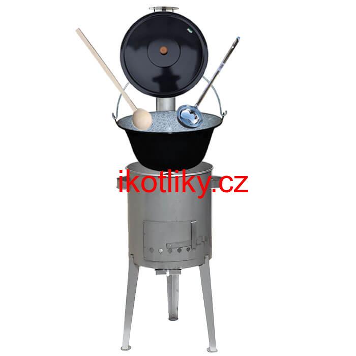 Smaltovaný kotlík 20 L (1,2 mm) + nerezová kotlina 42 cm LUXUS