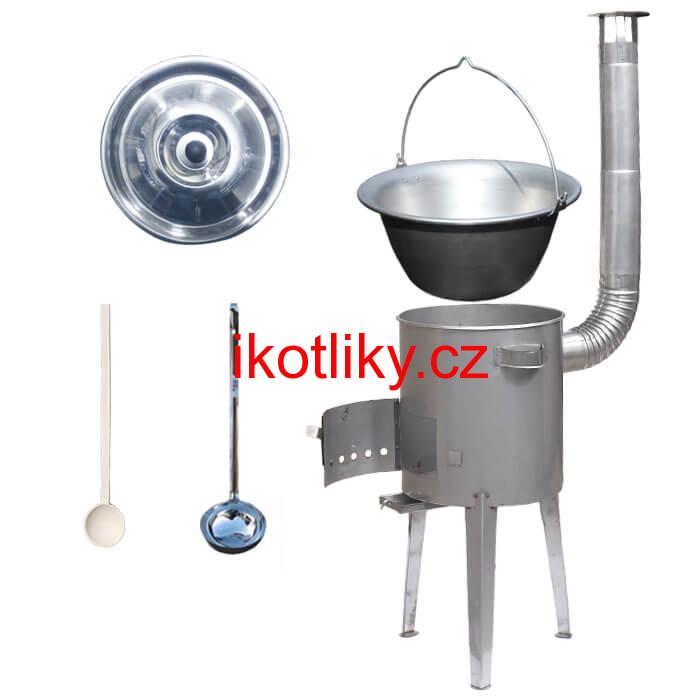 Nerezový kotlík 20 L (1,5 mm) + nerezová kotlina 42 cm LUXUS