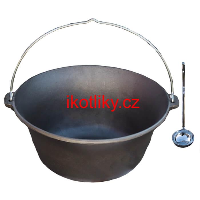 Litinový kotlík 14,5 L + Nerezová naběračka