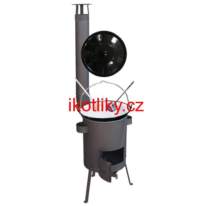 Smaltovaný kotlík 30 L + žáruvzdorná kotlina 45 PLUS 600 4 MM