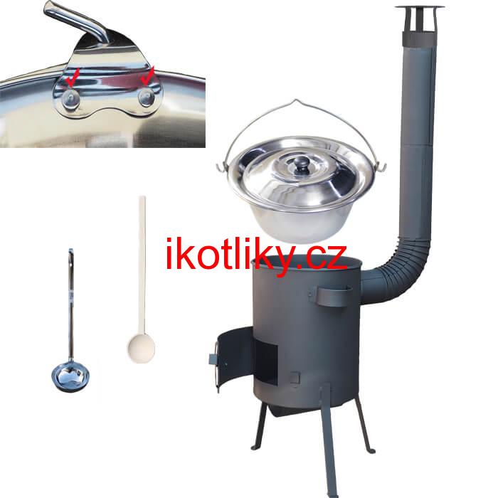 Nerezový kotlík 20 L (0,8 mm) + žáruvzdorná kotlina 42 PLUS 600 4 MM