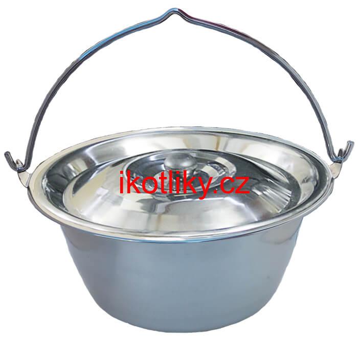 Nerezový kotlík 20 L (0,8 mm) s nýty + poklice