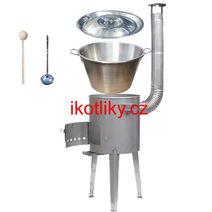 Nerezový kotel 40 L (1,2 mm) + nerezová kotlina 45 cm LUXUS