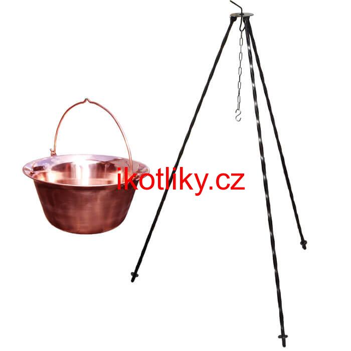 Měděný kotlík 20 L (1,2 mm) + trojnožka 1,2 m