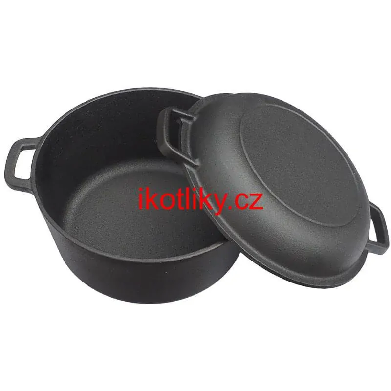 Litinový kastrol s pánví 2 v 1 26 cm