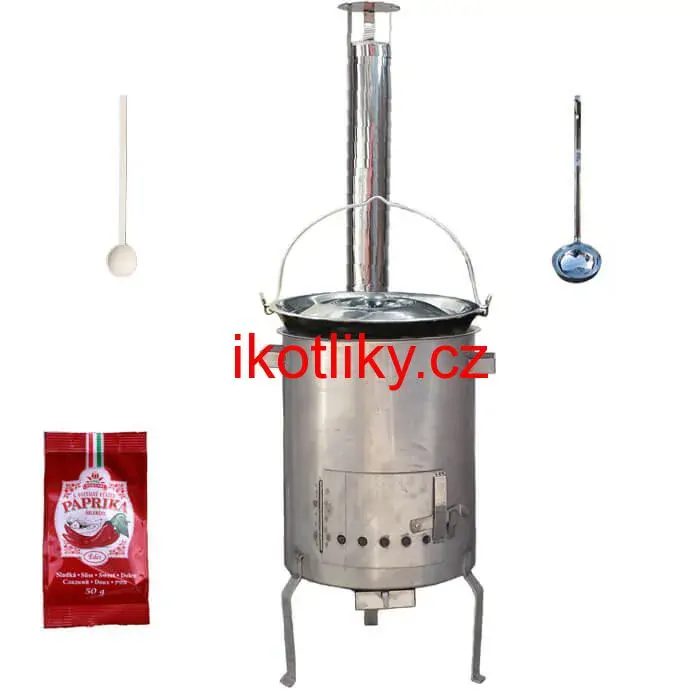 Smaltovaný kotlík 30 L (1,2 mm) + nerezová kotlina (1,5 mm) 45 cm STRONG EXCLUSIVE